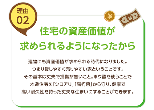 理由02　住宅の資産価値が求められるようになったから